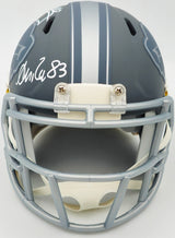 Jim Kelly, Thurman Thomas & Andre Reed Autographed Buffalo Bills Team Greats Slate Gray Speed Mini Helmet Beckett BAS Witness Stock #236173