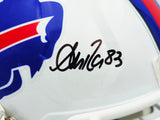 Jim Kelly, Thurman Thomas & Andre Reed Autographed Buffalo Bills Team Greats White Full Size Speed Replica Helmet Beckett BAS Witness Stock #236171