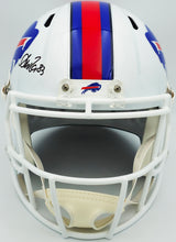 Jim Kelly, Thurman Thomas & Andre Reed Autographed Buffalo Bills Team Greats White Full Size Speed Replica Helmet Beckett BAS Witness Stock #236171
