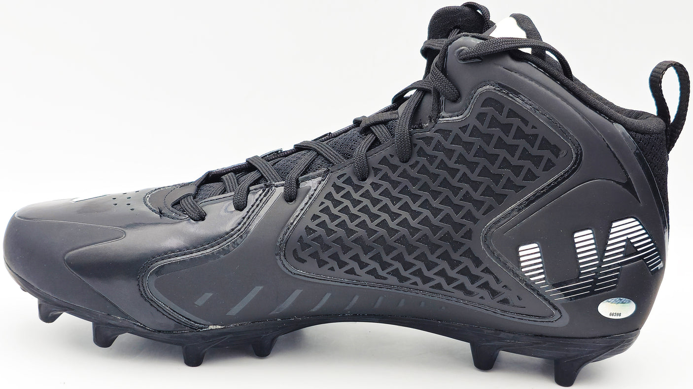 Tyler Lockett Autographed Black Under Armour Team Fierce MC Cleats Seattle Seahawks Size 11 MCS Holo Stock #236390