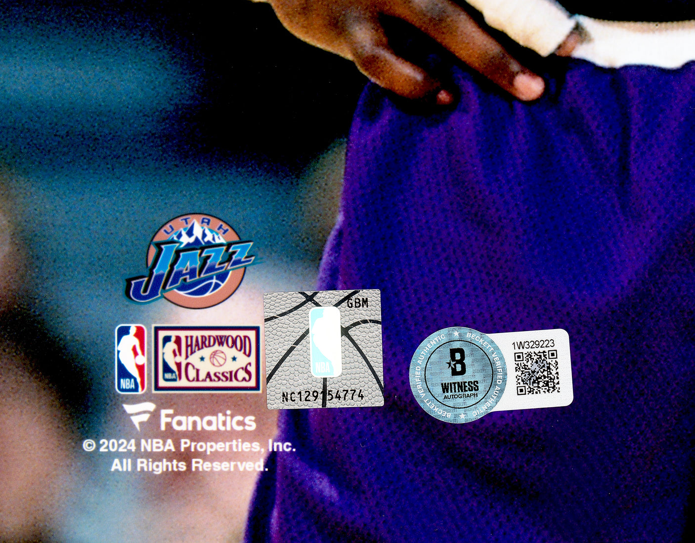 John Stockton & Karl Malone Autographed 16x20 Photo Utah Jazz Spotlight Beckett BAS Witness Stock #235777