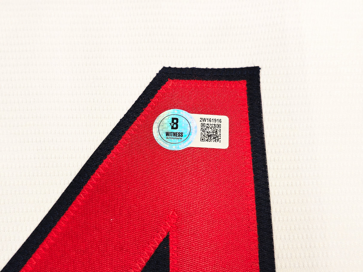 Boston Red Sox Pedro Martinez Autographed White Nike Jersey Size XL Beckett BAS Witness Stock #236167