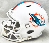 De'Von Achane Autographed Miami Dolphins White Full Size Speed Replica Helmet Beckett BAS Witness Stock #221537