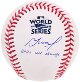 Jose Altuve Autographed Official 2022 World Series Logo MLB Baseball Houston Astros "22 WS Champs" Beckett BAS Witness Stock #210121