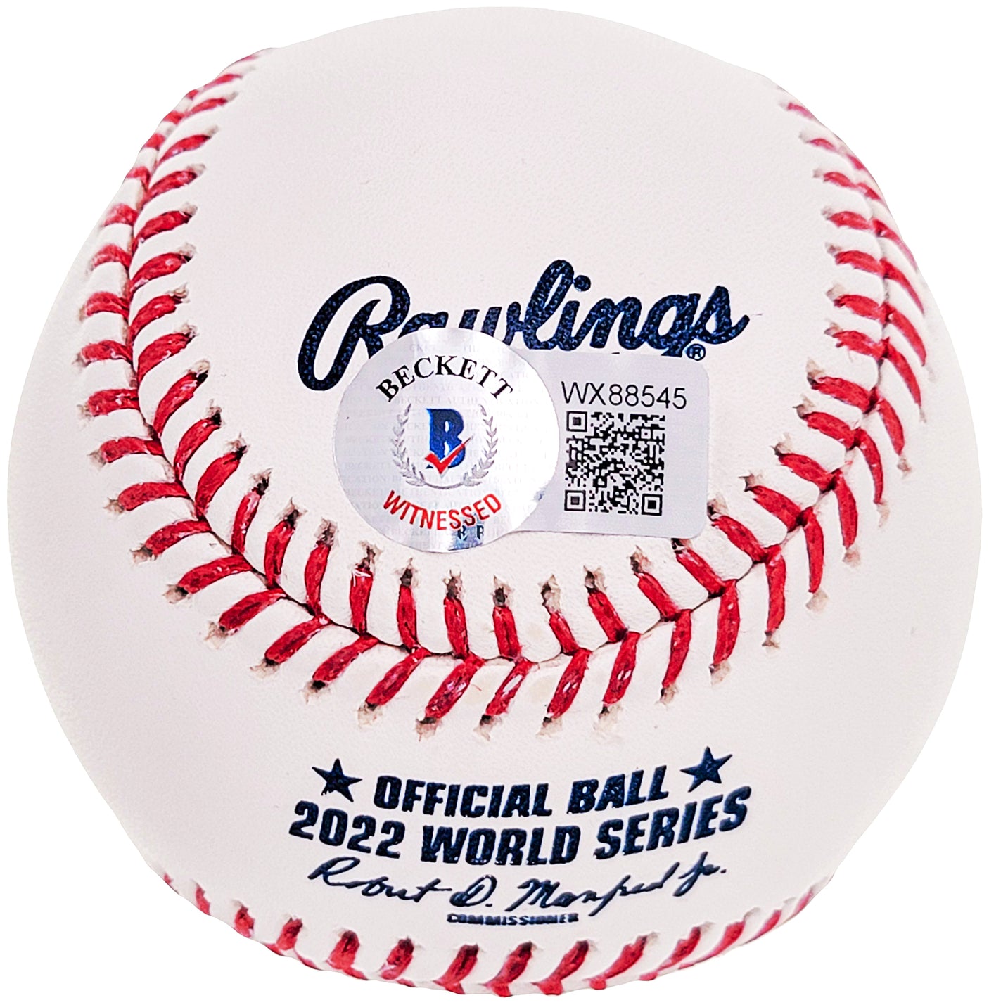 Jose Altuve Autographed Official 2022 World Series Logo MLB Baseball Houston Astros "22 WS Champs" Beckett BAS Witness Stock #210121