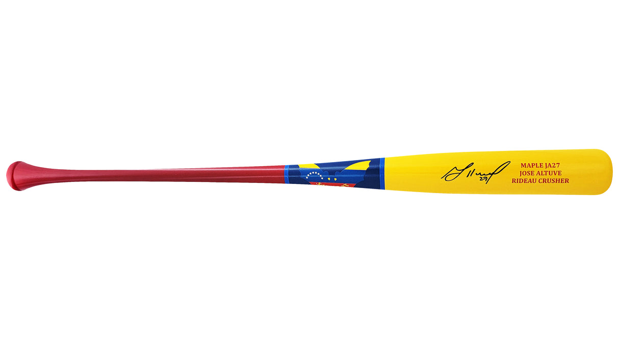 Jose Altuve Autographed Yellow Sam Player Model Bat Houston Astros Beckett BAS Witness Stock #210117