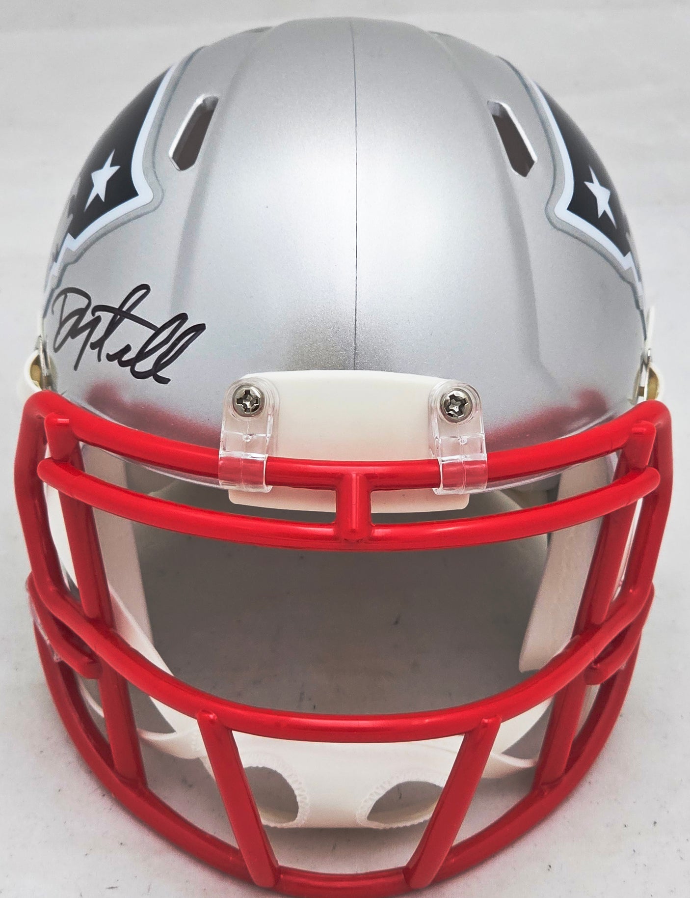 Danny Amendola Autographed New England Patriots Silver Speed Mini Helmet Beckett BAS Witness Stock #221075