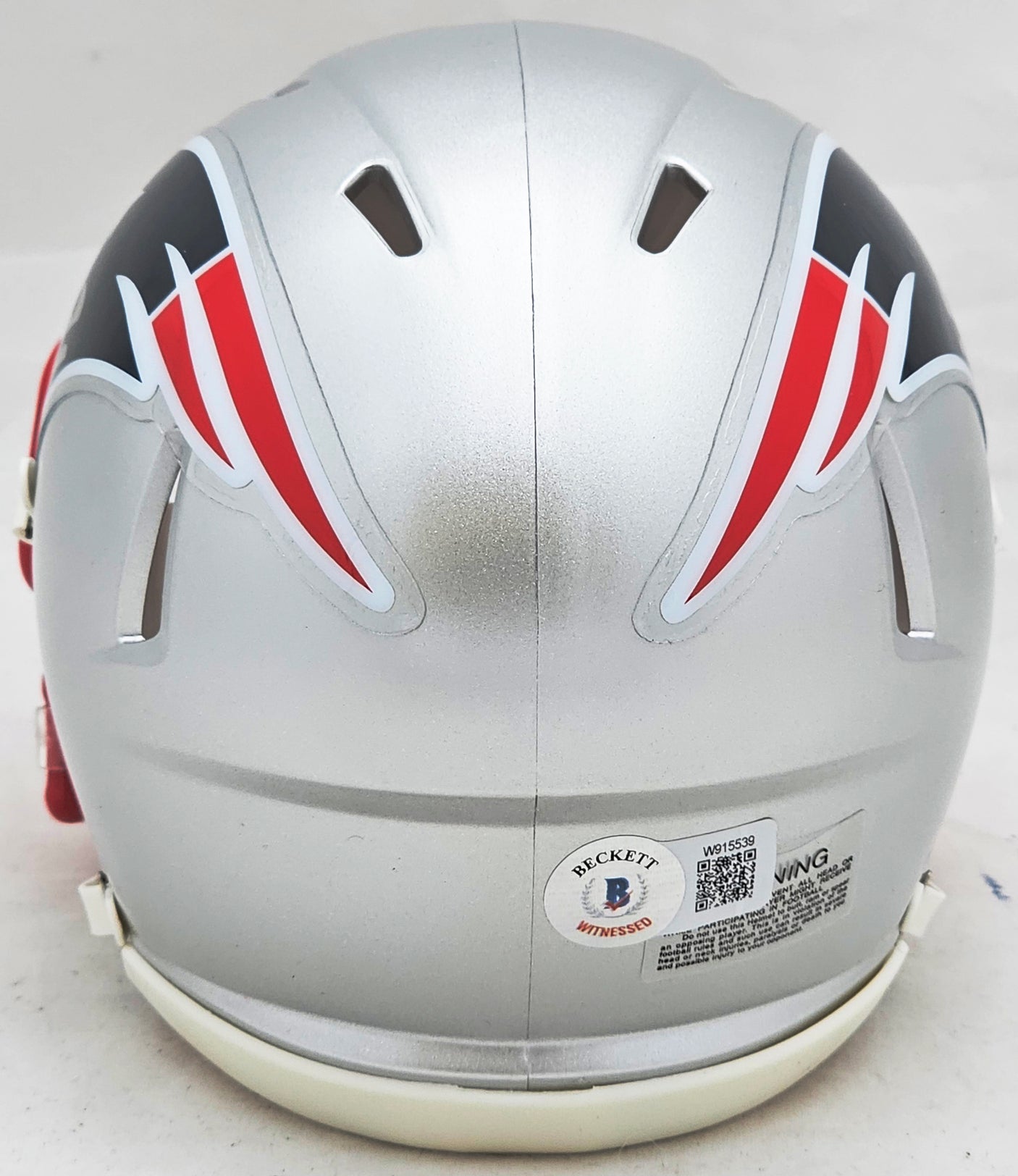 Danny Amendola Autographed New England Patriots Silver Speed Mini Helmet Beckett BAS Witness Stock #221075