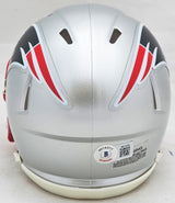 Danny Amendola Autographed New England Patriots Silver Speed Mini Helmet Beckett BAS Witness Stock #221075