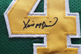 Seattle Supersonics Xavier McDaniel Autographed Framed Green Jersey MCS Holo Stock #209447