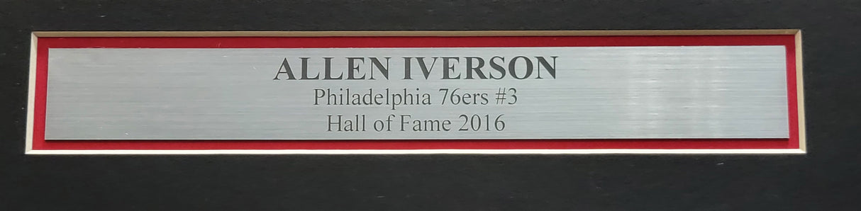 Philadelphia 76ers Allen Iverson Autographed Framed White Jersey JSA Stock #209463