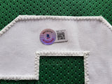 Boston Celtics Larry Bird Autographed Framed Green Jersey Beckett BAS Stock #209452