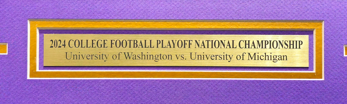 Unsigned Framed 12x36 Panoramic Photo Washington Huskies 2024 National Championship Game Stock #235669