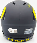 Dillon Gabriel Autographed Oregon Ducks Black Speed Mini Helmet Beckett BAS Witness Stock #235760