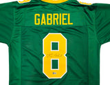 Oregon Ducks Dillon Gabriel Autographed Green Jersey Beckett BAS Witness Stock #235758