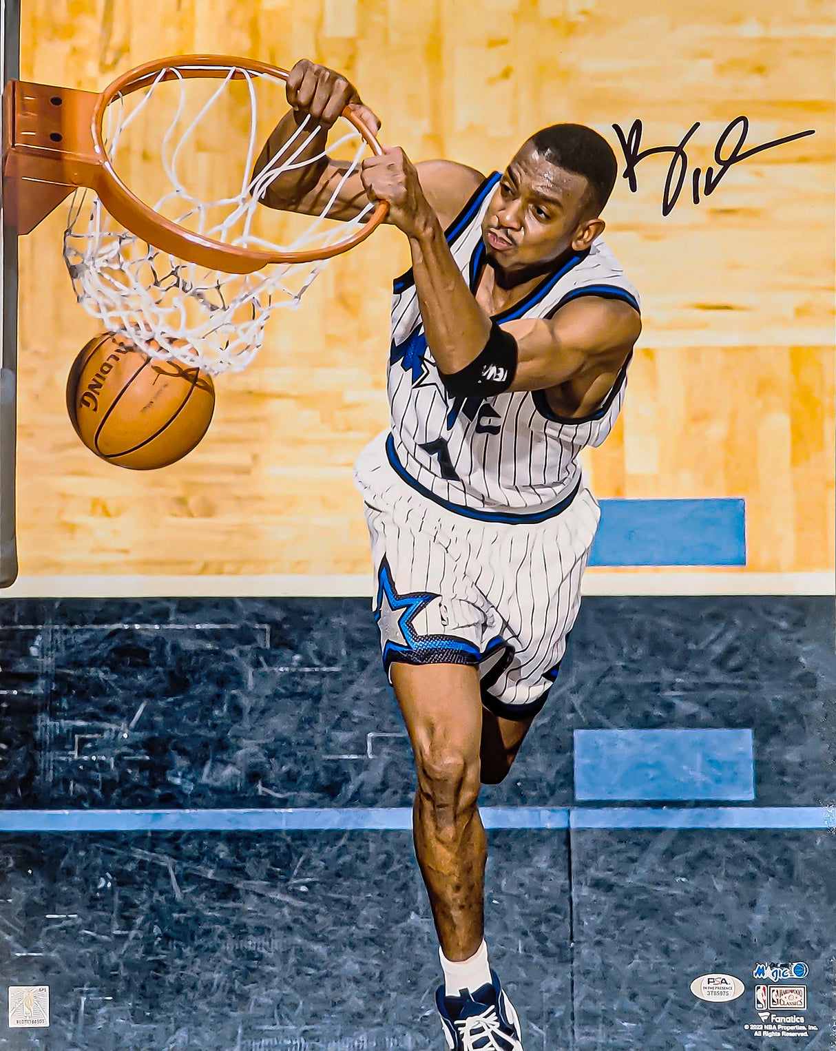 Anfernee "Penny" Hardaway Autographed Framed 16x20 Photo Orlando Magic PSA/DNA Stock #209437