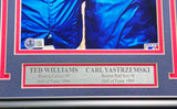 Ted Williams & Carl Yastrzemski Autographed Framed 8x10 Photo Boston Red Sox Beckett BAS #BN16057