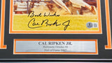 Cal Ripken Jr. Autographed Framed 8x10 Photo Baltimore Orioles "Best Wishes" Beckett BAS QR #BM37224