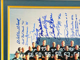 1966 Green Bay Packers Team Signed Autographed Framed 16x20 Photo With 34 Signatures Including Bart Starr Beckett BAS #AD78728