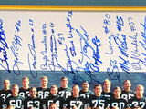 1966 Green Bay Packers Team Signed Autographed Framed 16x20 Photo With 34 Signatures Including Bart Starr Beckett BAS #AD78728
