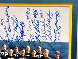 1966 Green Bay Packers Team Signed Autographed Framed 16x20 Photo With 34 Signatures Including Bart Starr Beckett BAS #AD78728
