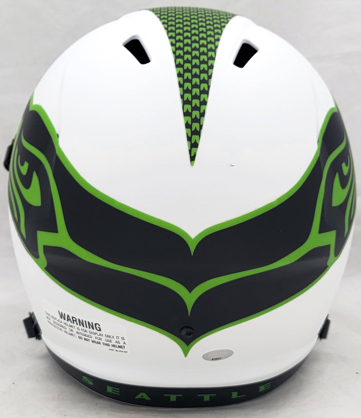 Jim Zorn Autographed Seattle Seahawks Lunar Eclipse White Full Size Replica Speed Helmet MCS Holo Stock #210463