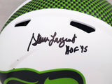 Steve Largent Autographed Seattle Seahawks Lunar Eclipse White Full Size Replica Speed Helmet "HOF 95" MCS Holo Stock #210458