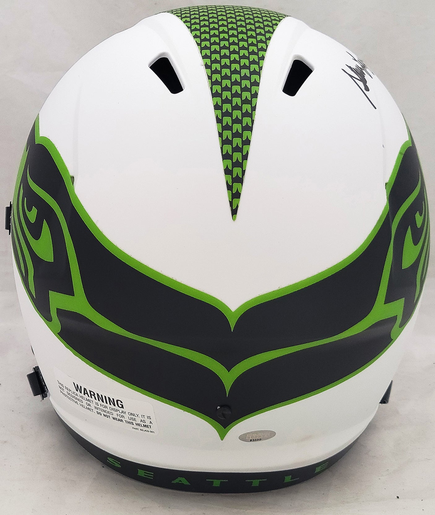 Steve Largent Autographed Seattle Seahawks Lunar Eclipse White Full Size Replica Speed Helmet "HOF 95" MCS Holo Stock #210458