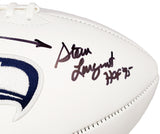 Steve Largent & Jim Zorn Autographed Seattle Seahawks White Logo Football MCS Holo Stock #210468