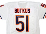 Chicago Bears Dick Butkus Autographed White Jersey Beckett BAS Witness Stock #210525