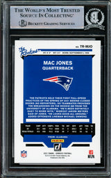 Mac Jones Autographed 2021 Panini Donruss The Rookies Rookie Card #TR-MJO New England Patriots Beckett BAS #14860687