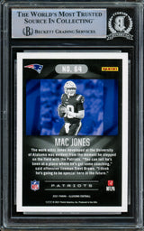 Mac Jones Autographed 2021 Panini Illusions Green Emerald Rookie Card #64 New England Patriots Beckett BAS #14860802