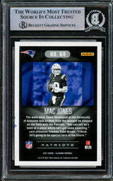Mac Jones Autographed 2021 Panini Illusions Green Emerald Rookie Card #64 New England Patriots Beckett BAS #14860803