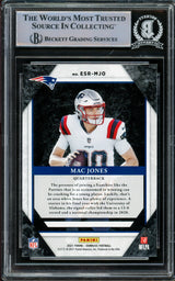 Mac Jones Autographed 2021 Donruss Elite Series Rookies Rookie Card #ESR-MJO New England Patriots Beckett BAS #14860822
