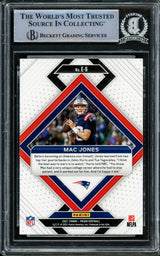 Mac Jones Autographed 2021 Panini Prizm Emergent Rookie Card #E-6 New England Patriots Beckett BAS #14860970