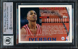 Allen Iverson Autographed 1996-97 Topps NBA at 50 Rookie Card #171 Philadelphia 76ers Auto Grade Gem Mint 10 Beckett BAS #14866797