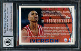 Allen Iverson Autographed 1996-97 Topps NBA at 50 Rookie Card #171 Philadelphia 76ers Auto Grade Gem Mint 10 Beckett BAS #14866798