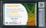 Gary Payton Autographed 2002-03 Fleer Premium Prime Time Jersey Card Seattle Supersonics Auto Grade Gem Mint 10 Patch Relic #80/100 Beckett BAS #14866835