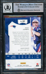 Mac Jones Autographed 2021 Panini Playbook Kickoff Rookie Card #209 New England Patriots Auto Grade Gem Mint 10 Beckett BAS #14867245
