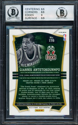 Giannis Antetokounmpo Autographed 2013-14 Panini Select Prizms Rookie Card #178 Milwaukee Bucks BGS 8.5 Auto Grade Gem Mint 10 "Greek Freak" Beckett BAS #14323695