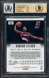 Damian Lillard Autographed 2012-13 Panini Prizm Prizms Rookie Card #245 Portland Trail Blazers BGS 9.5 Auto Grade Gem Mint 10 Highest Graded Beckett BAS #14323698