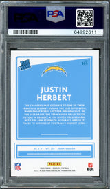 Justin Herbert Autographed 2020 Panini Donruss Rated Rookie Card #303 Los Angeles Chargers PSA 10 Auto Grade Gem Mint 10 PSA/DNA #64992611