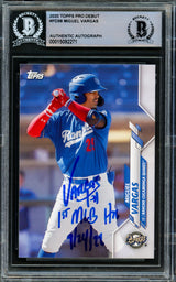 Miguel Vargas Autographed 2020 Topps Pro Debut Rookie Card #PD-98 Los Angeles Dodgers "1st MLB HR 9/24/22" Beckett BAS Stock #210845