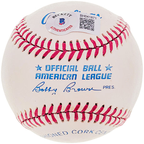 Oscar Azocar Autographed Official AL Baseball New York Yankees, San Diego Padres Deceased Beckett BAS #BH041871