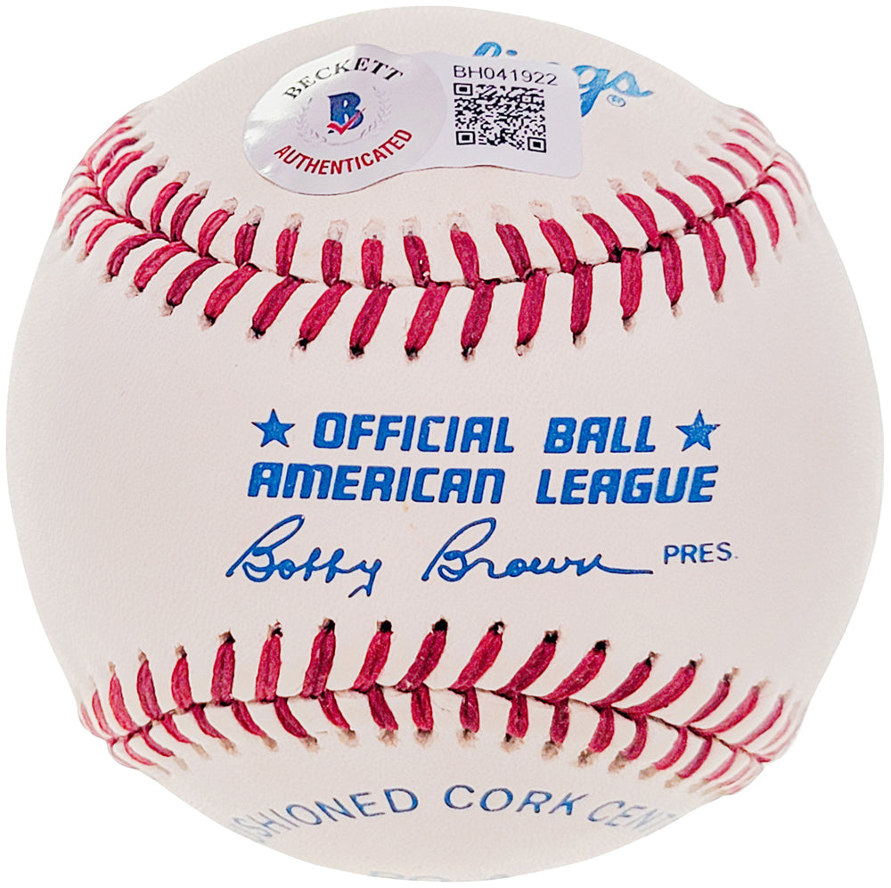 Steve Howe Autographed Official AL Baseball Los Angeles Dodgers, New York Yankees Beckett BAS #BH041922