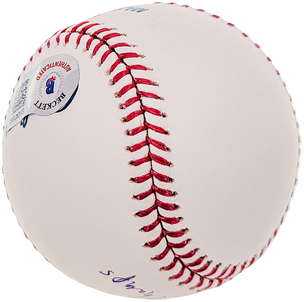 Dick Hall Autographed Official MLB Baseball Baltimore Orioles "66 World Series Champs" Beckett BAS #BH041990