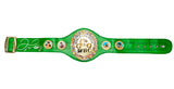 Floyd Mayweather Jr. Autographed Green WBC World Championship Boxing Belt Beckett BAS Witness Stock #221652