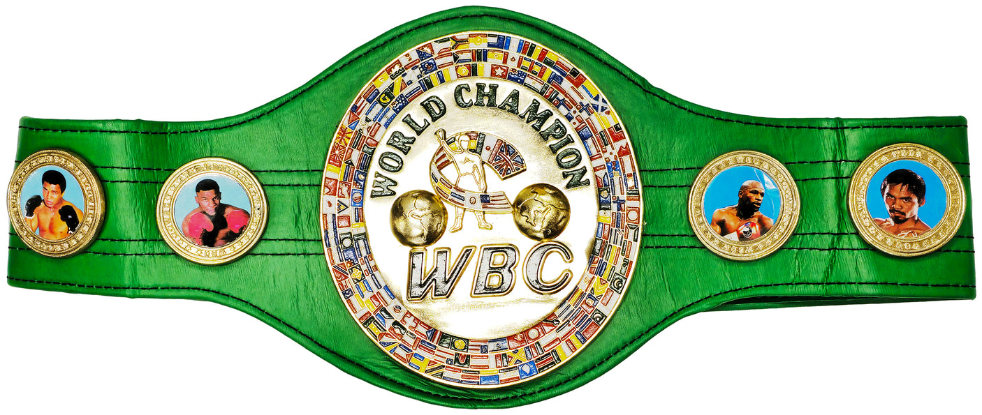 Floyd Mayweather Jr. Autographed Green WBC World Championship Boxing Belt Beckett BAS Witness Stock #221652