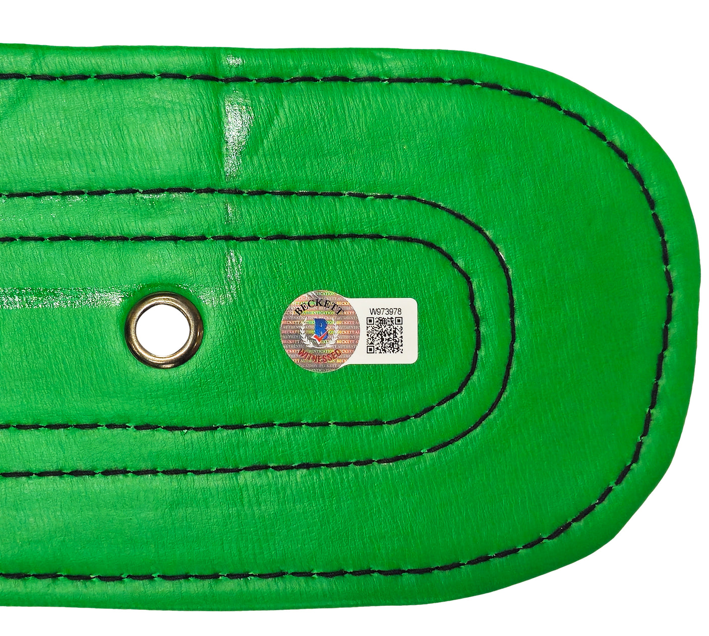 Floyd Mayweather Jr. Autographed Green WBC World Championship Boxing Belt Beckett BAS Witness Stock #221652