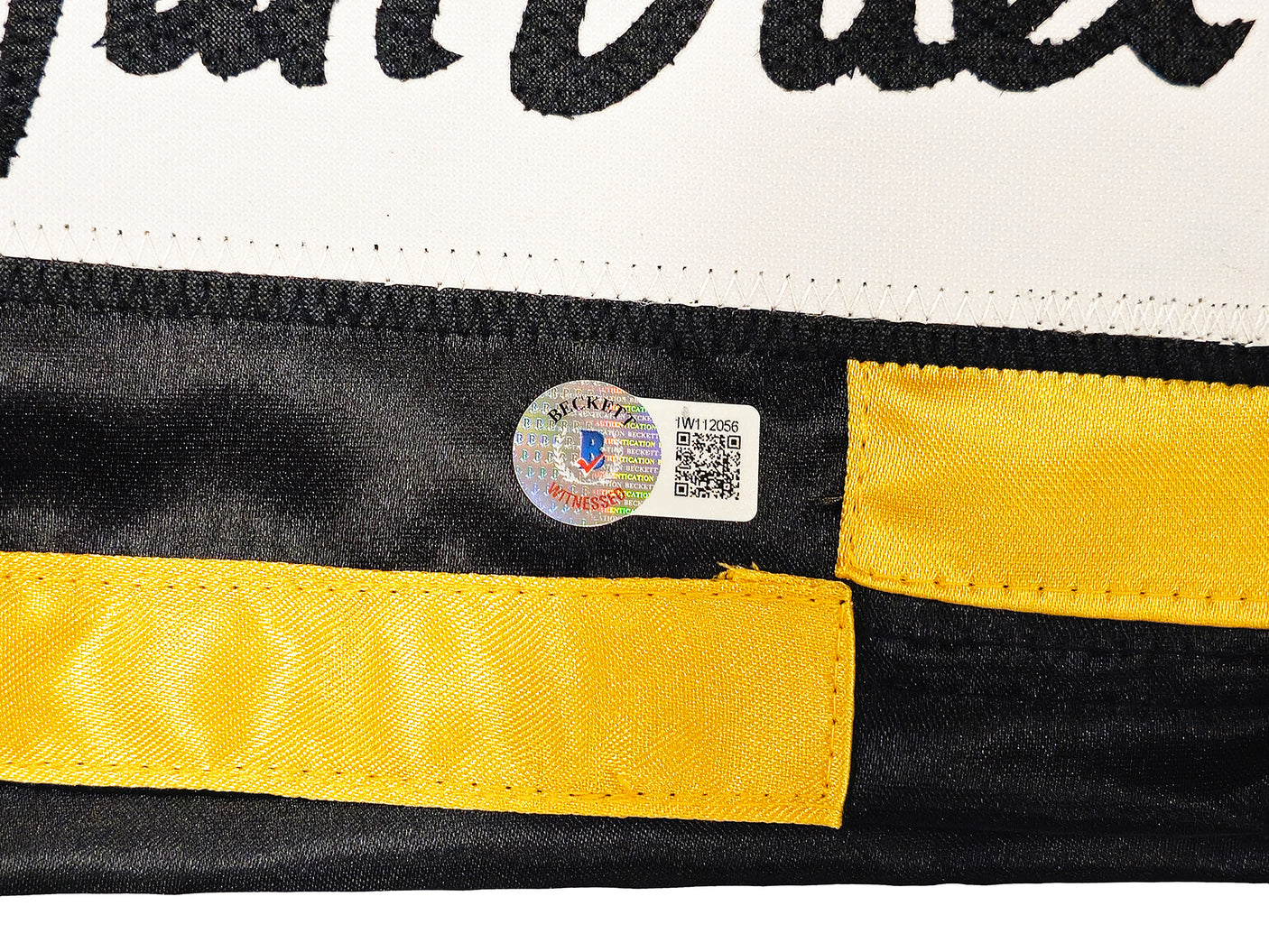 Floyd Mayweather Jr. Autographed Black & Gold Boxing Trunks "50-0" Beckett BAS Witness Stock #221641
